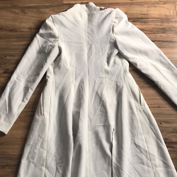La Tucha white beaded long jacket size small - Picture 16 of 16
